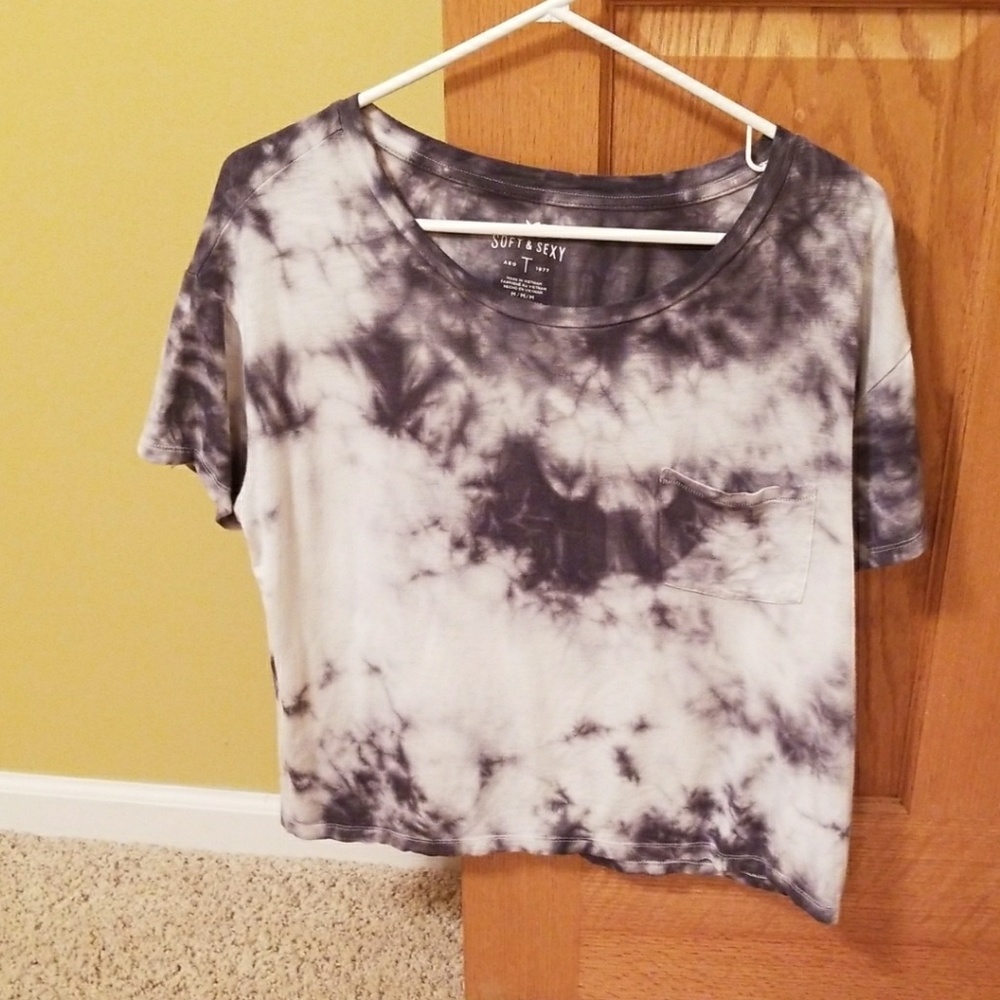 AEO soft & sexy tie dyed crop top